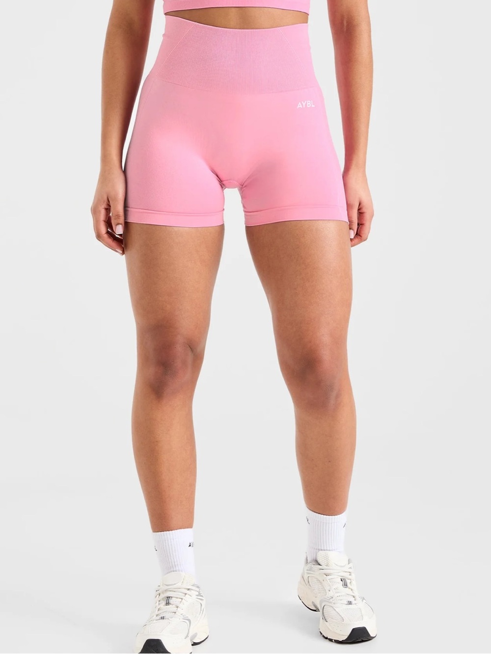 AYBL Pink High-Waist Bike Shorts